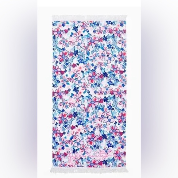 NWT/NIP Lilly Pulitzer Beach Towel Resort White Party Like a Lobster G 30Wx60L - Picture 6 of 10